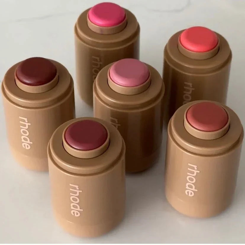 RHODE Pocket Blush Stick Lip Gloss And Cheek Hydrating Stick Natural Rouge Powder Blush Cream Lipstick Cheek Easy To Apply Color