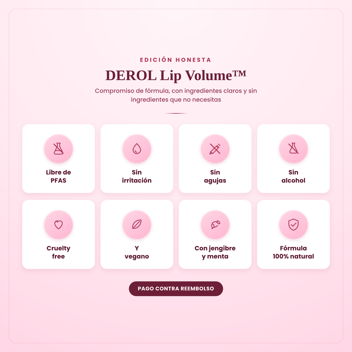 DEROL Lip Volume™ — Labios más voluminosos en minutos, sin agujas ni dolor
