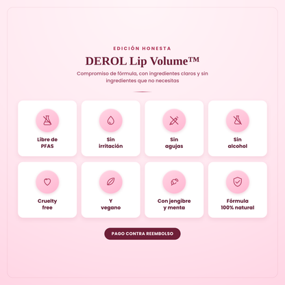 DEROL Lip Volume™ — Labios más voluminosos en minutos, sin agujas ni dolor