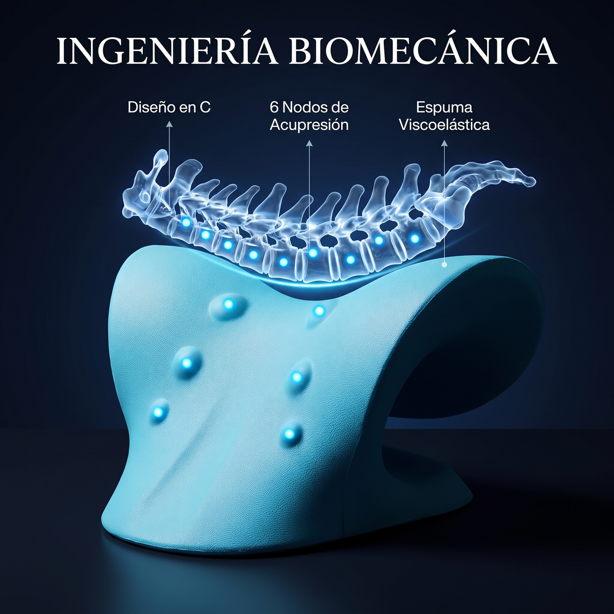 Almohada cervical quiropráctica